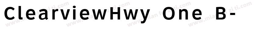ClearviewHwy One B字体转换